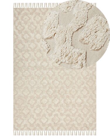 Rug AKSARAY Beige 160 x 230 cm Cotton