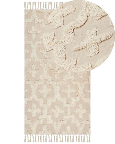 Rug ITANAGAR Beige 80 x 150 cm Cotton
