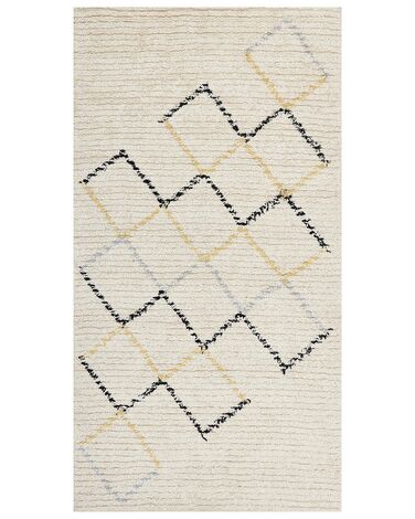 Rug TEZPUR Beige 80 x 150 cm Cotton