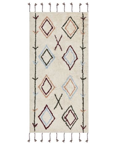 Rug CORUM Beige 80 x 150 cm Cotton