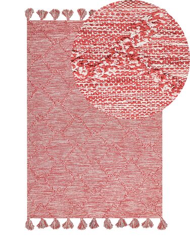 Rug NIGDE Red 140 x 200 cm Cotton