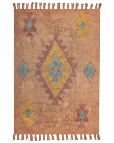 Rug IGDIR Orange 140 x 200 cm Cotton