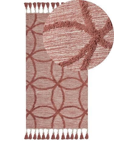 Rug KIRSEHIR Red 80 x 150 cm Cotton