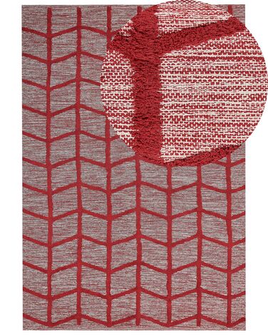 Rug SIVAS Red 140 x 200 cm Cotton