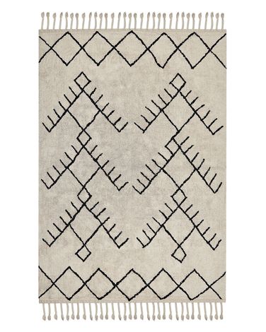 Rug ERLER Light Beige 140 x 200 cm Cotton
