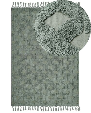Rug KARS Green 160 x 230 cm Cotton
