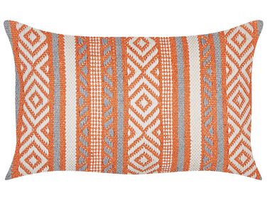 Coussin INULA Coton 30 x 50 cm Orange Motif géométrique