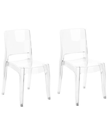 Set van 2 eetkamerstoelen WESTBRIDGE Transparant