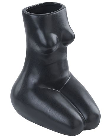 Bloemenvaas PYRGOS Keramiek 22 cm Zwart
