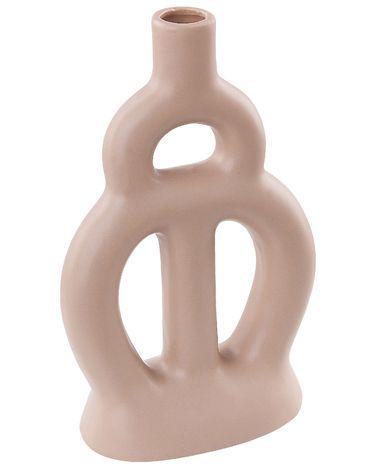 Bloemenvaas KOZANI Keramiek 28 cm Zandbeige