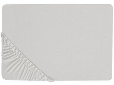 Fitted Sheet JANBU Cotton 90 x 200 cm Light Grey