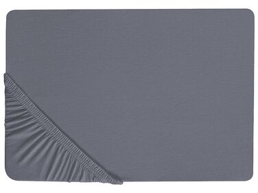 Drap housse JANBU Coton 200 x 200 cm Gris foncé