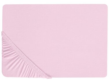 Drap housse JANBU Coton 200 x 200 cm Rose pastel