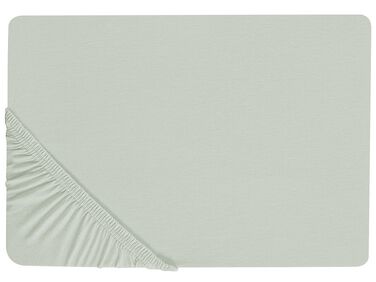 Drap housse JANBU Coton 140 x 200 cm Vert clair