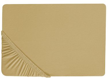 Fitted Sheet JANBU Cotton 90 x 200 cm Olive Green