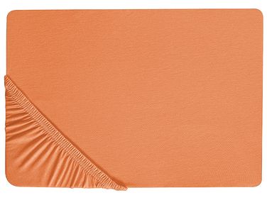 Drap housse JANBU Coton 90 x 200 cm Orange