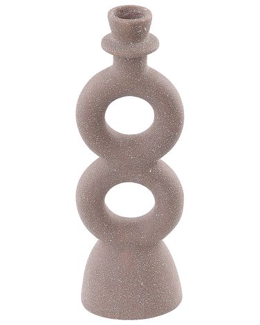 Bougeoir NAOUSA Céramique 23 cm Beige