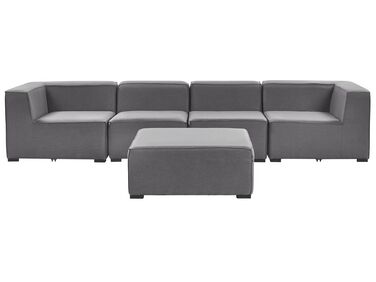 Garden Sofa with Ottoman 4 Seater AREZZO Modular Grey