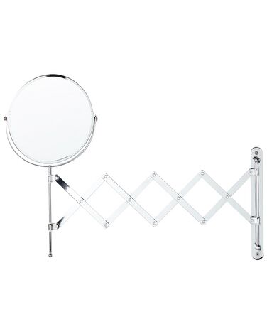 Extending Wall Makeup Mirror YVELINES 57 cm 36 cm Metal Silver