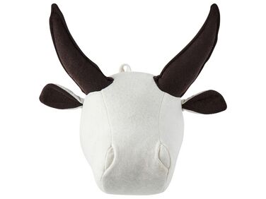 Décoration murale pour enfants Taureau GEOFFREY Coton 24 cm Blanc