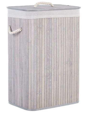 Laundry Basket KOMARI Bamboo Light Grey 72 L