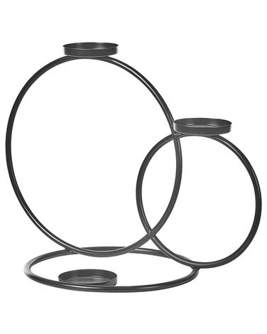 Bougeoir CAKUNG Métal 33 cm Noir