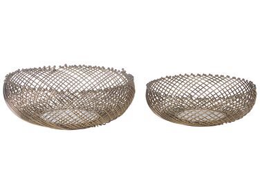 Set van 2 decoratieve schalen BALIUNG Metaal Goud