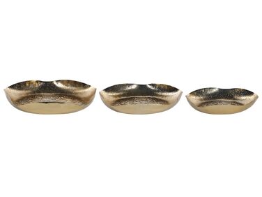 Set van 3 juwelenschaaltjes UJUNG Metaal Goud