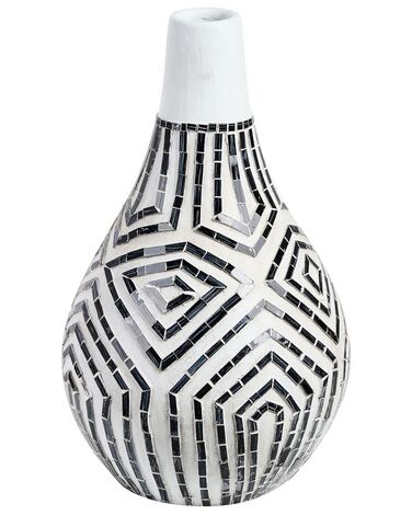 Decoratieve vaas OMBILIN Keramiek 50 cm Wit