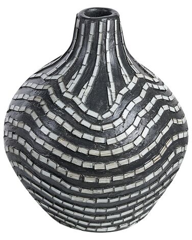 Decoratieve vaas KUALU Keramiek 35 cm Zwart