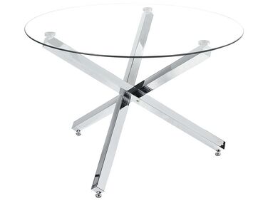 Eettafel BUTLER Zilver 110 cm 110 cm Veiligheidsglas