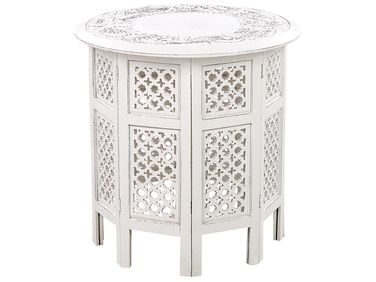 Bijzettafel ELARA Mangohout Wit