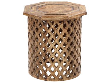 Bijzettafel KHANPUR Mangohout Bruin