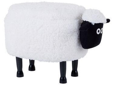 Storage Animal Stool SHEEP Fabric White Sheep