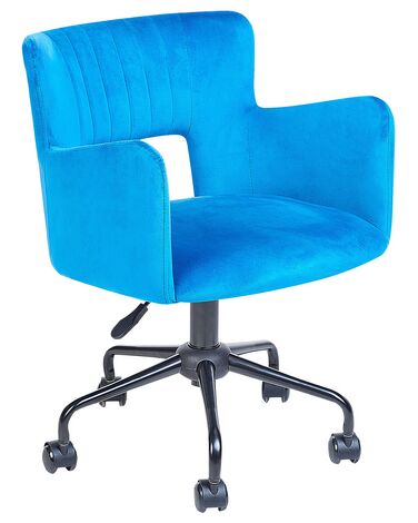 Bureaustoel SANILAC II Fluweel Blauw