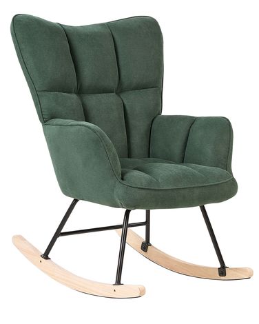 Fauteuil à bascule OULU Tissu Vert émeraude