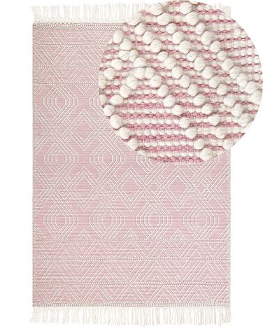 Rug ADANA Pastel Pink 160 x 230 cm Wool