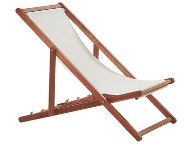 Chilienne pliante ANZIO avec tissus de remplacement Acacia Marron foncé