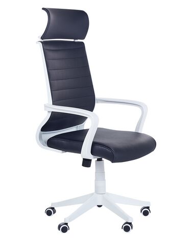 Chaise de bureau LEADER Cuir PU Noir