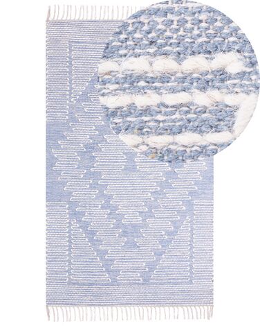 Rug ANSAR Blue 80 x 150 cm Cotton