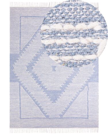 Rug ANSAR Blue 160 x 230 cm Cotton