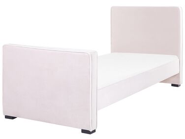 Kinderbed Fluweel TEENIE 90 x 200 cm Pastelroze