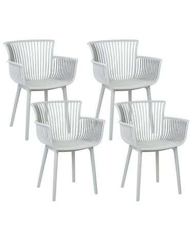 Set van 4 tuinstoelen PESARO Lichtgrijs