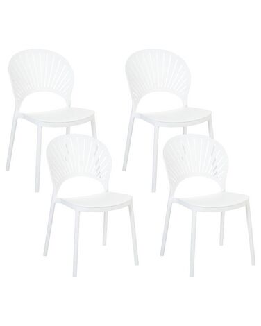 Set van 4 tuinstoelen OSTIA Wit