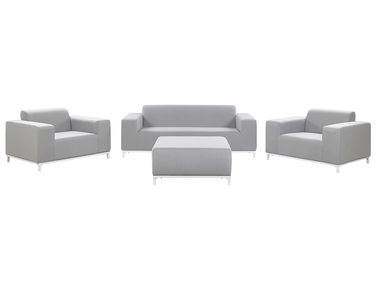 Garden Lounge Set with Table 5 Seater ROVIGO Light Grey