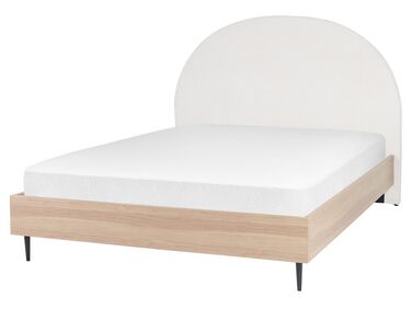 Bed Stof MILLAY 160 x 200 cm Gebroken wit