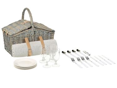 Picnic Basket CANELE Wicker Brown