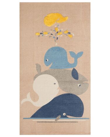 Kids Rug SEAI Beige 80 x 150 cm Cotton