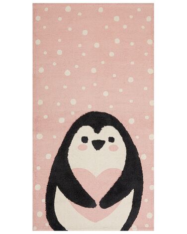 Kids Rug PENGKOL Pink 80 x 150 cm Cotton