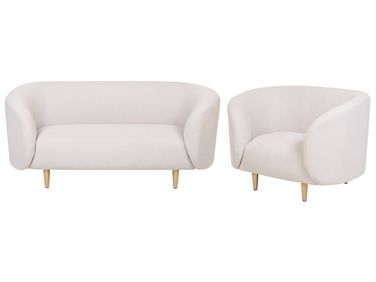 Bankenset 3-zits LOEN Stof Lichtbeige
